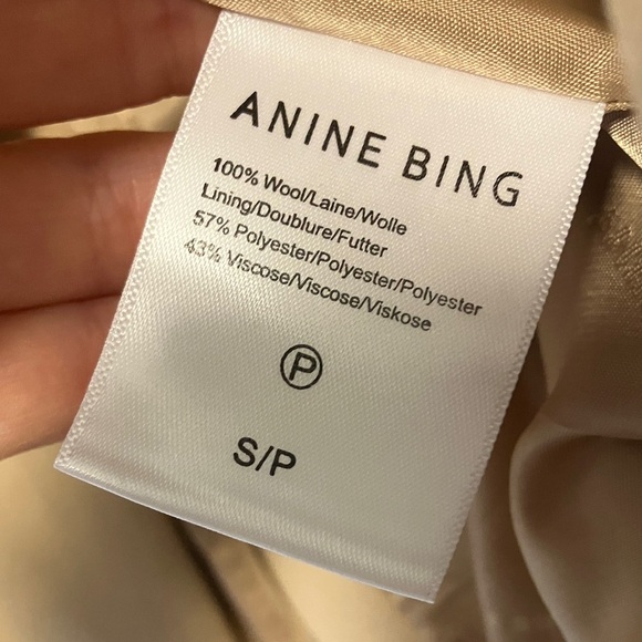 Anine Bing Madeleine Wool Blazer Deep Sand - Picture 6 of 16